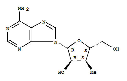 Structure of Adenosine,3'-deoxy-3'-methyl-