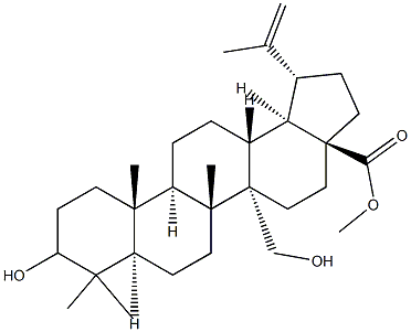 Structure of 3,27-DIHYDROXY-20(29)-LUPEN-28-OIC ACID METHYL ESTER