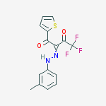 Structure of 4,4,4-trifluoro-2-[(3-methylphenyl)hydrazinylidene]-1-thiophen-2-ylbutane-1,3-dione