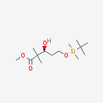 (+)-METHYL (3S)-5-[(TERT-BUTYLDIMETHYLSILYL)OXY]-3-HYDROXY-2,2-DIMETHYLPENTANOATE结构式