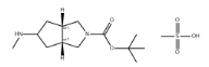 Structure of Cyclopenta[c]pyrrole-2(1H)-carboxylic acid, hexahydro-5-(methylamino)-, (3aR,6aS)-rel-, 1,1-dimethylethyl ester, methanesulfonate (1:1)