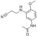 Chemical structure of N-[3-[(2-Cyanoethyl)amino]-4-methoxyphenyl]acetamide