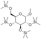 甲基 2,3,4,6-四-O-(三甲基硅基)-Α-D-吡喃葡萄糖苷结构式