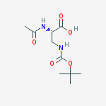 N-?-Acetyl-N-?-t-butoxycarbonyl-L-?,?-diaminopropionic acid结构式