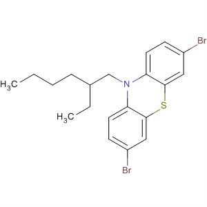 Structure of 10H-Phenothiazine, 3,7-dibromo-10-(2-ethylhexyl)-