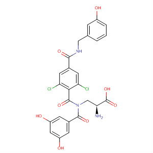Structure of L-Alanine,N-[2,6-dichloro-4-[[[(3-hydroxyphenyl)methyl]amino]carbonyl]benzoyl]-3-[(3,5-dihydroxybenzoyl)amino]-