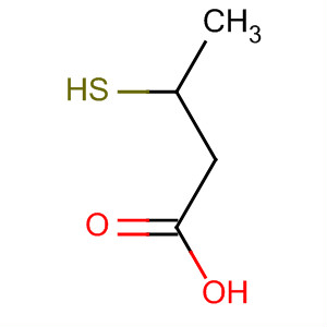Structure of Butanoic acid, 3-mercapto-