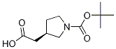 Structure of (R)-1-Boc-3-pyrrolidineacetic acid