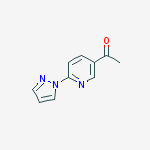 Structure of 1-(6-(1H-pyrazol-1-yl)pyridin-3-yl)ethanone