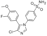4-[4-chloro-5-(3-fluoro-4-methoxy-phenyl)imidazol-1-yl]benzenesulfonam ide结构式
