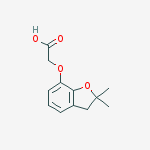 Structure of 2-[(2,2-dimethyl-3H-1-benzofuran-7-yl)oxy]acetic acid