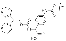 Structure of (4-TERT-BUTOXYCARBONYLAMINO-PHENYL)-[(9H-FLUOREN-9-YLMETHOXYCARBONYLAMINO)]-ACETIC ACID