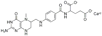 L-Glutamic acid, N-4-(2-amino-1,4,5,6,7,8-hexahydro-5-methyl-4-oxo-6-pteridinyl)methylaminobenzoyl-, calcium salt (1:1)