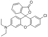 Structure of 2-Chloro-6-(diethylamino)-fluoran