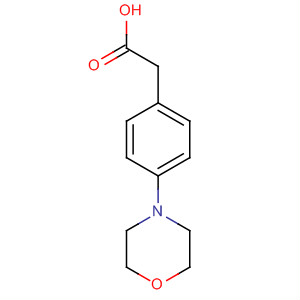 Structure of Benzeneacetic acid, 4-(4-morpholinyl)-