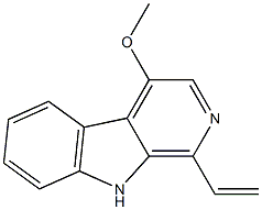 1-乙烯基-4-甲氧基-9H-吡啶并[3,4-B]吲哚结构式
