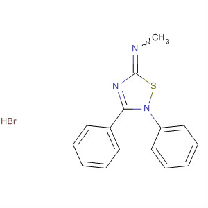 Structure of Methanamine, N-(2,3-diphenyl-1,2,4-thiadiazol-5(2H)-ylidene)-,monohydrobromide
