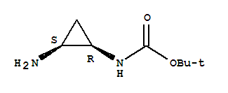 Carbamic acid, [(1R,2S)-2-aminocyclopropyl]-, 1,1-dimethylethyl ester, rel-结构式