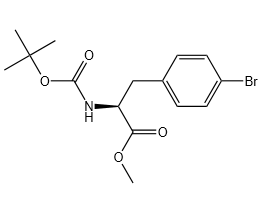 Structure of (S)-2-(Boc-amino)-3-(4-bromophenyl)propionic acid methyl ester