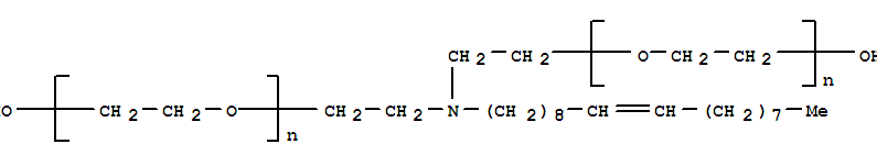 Chemical structure of POLYOXYETHYLENE(5) OLEYLAMINE ETHER