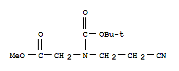 Glycine,N-(2-cyanoethyl)-N-[(1,1-dimethylethoxy)carbonyl]-, methyl ester结构式