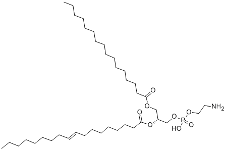 L-ALPHA-PHOSPHATIDYLETHANOLAMINE, BETA-OLEOYL-GAMMA-PALMITOYL结构式