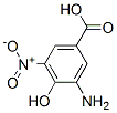 Structure of Benzoic acid,3-amino-4-hydroxy-5-nitro-