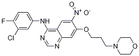 Structure of 4-Quinazolinamine,N-(3-chloro-4-fluorophenyl)-7-[3-(4-morpholinyl)propoxy]-6-nitro-
