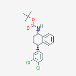 cis-4-(3,4-Dichlorophenyl)-1,2,3,4-tetrahydro N-Boc-1-naphthalenamine结构式