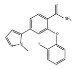 Structure of Benzamide, 2-(2-fluorophenoxy)-4-(1-methyl-1H-pyrazol-5-yl)