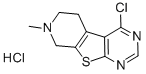 Structure of Pyrido[4,3:4,5]thieno[2,3-d]pyrimidine, 4-chloro-5,6,7,8-tetrahydro-7-methyl-, monohydrochloride