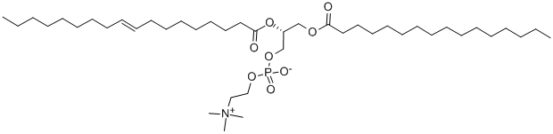 Structure of 1-PALMITOYL-2-OLEOYL-SN-GLYCERO-3-PHOSPHOCHOLINE
