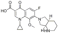 Structure of 1-Cyclopropyl-6-fluoro-8-methoxy-7-[(4aR,7aR)-octahydro-6H-pyrrolo[3,4-b]pyridin-6-yl]-4-oxo-1,4-dihydroquinoline-3-carboxylic acid hydrochloride
