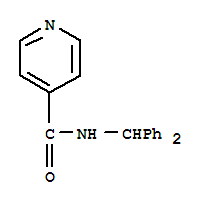 Structure of 4-pyridinecarboxamide, N-(diphenylmethyl)-