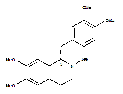Isoquinoline,1-[(3,4-dimethoxyphenyl)methyl]-1,2,3,4-tetrahydro-6,7-dimethoxy-2-methyl-,(1S)-结构式
