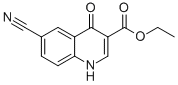 6-CYANO-4-OXO-1,4-DIHYDRO-QUINOLINE-3-CARBOXYLIC ACID ETHYL ESTER结构式