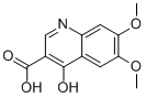 4-羟基-6,7-二甲氧基-3-喹啉羧酸结构式