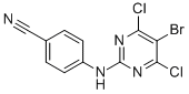 Structure of 4-[(5-Bromo-4,6-dichloro-2-pyrimidinyl)amino]benzonitrile