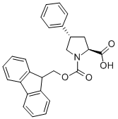 (2S,4S)-FMOC-4-苯基吡咯烷-2-羧酸结构式
