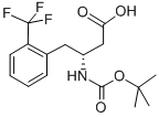 BOC-(R)-3-氨基-4-(2-三氟甲苯基)丁酸结构式