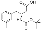 BOC-(R)-3-氨基-4-(3-甲基苯基)丁酸结构式
