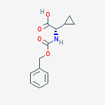 Structure of (S)-Benzyloxycarbonylamino-cyclopropyl-acetic acid