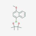 Structure of 2-(4-methoxy-1-naphthalenyl)-4,4,5,5-tetramethyl-1,3,2-Dioxaborolane