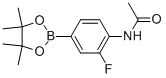 Structure of N-(2-Fluoro-4-(4,4,5,5-tetramethyl-1,3,2-dioxaborolan-2-yl)phenyl)acetamide