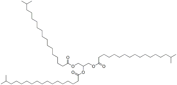 Structure of 1,2,3-propanetriyl triisooctadecanoate