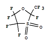 Structure of 2,4,4,5,5-PENTAFLUORO-2-(TRIFLUOROMETHYL)-1,3-DIOXATHIOLANE-3,3-DIOXIDE