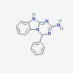 3,4-dihydro-4-phenyl-1,3,5-Triazino[1,2-a]benzimidazol-2-amine结构式