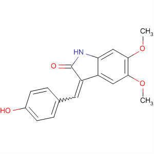 Structure of 2H-Indol-2-one,1,3-dihydro-3-[(4-hydroxyphenyl)methylene]-5,6-dimethoxy-