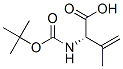 (2S)-2-[叔丁氧羰基]氨基-3-甲基-3-丁烯酸结构式