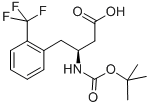 BOC-(S)-3-氨基-4-(2-三氟甲苯基)丁酸结构式